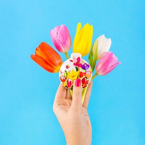 Brosse à cheveux avec miroir  multicolore
