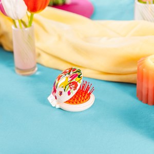 Brosse à cheveux avec miroir  multicolore