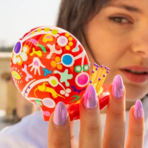 Brosse à cheveux avec miroir  célébration