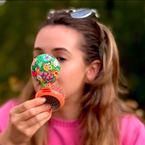 Brosse à cheveux avec miroir  tropical