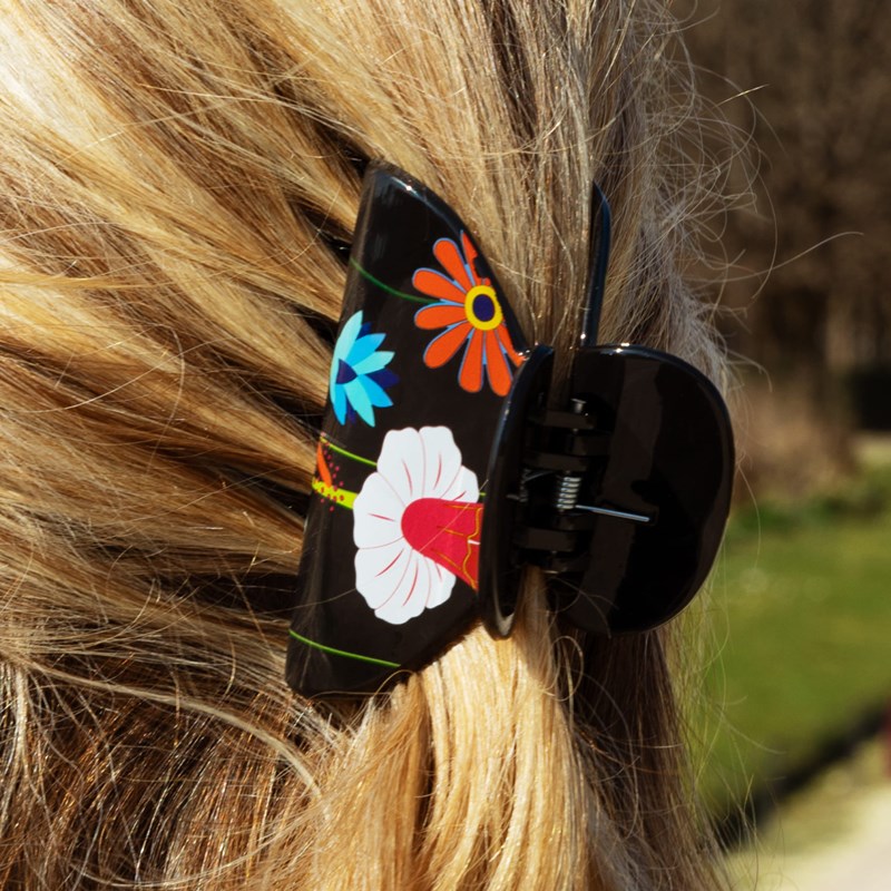 Pince à cheveux crabe noir