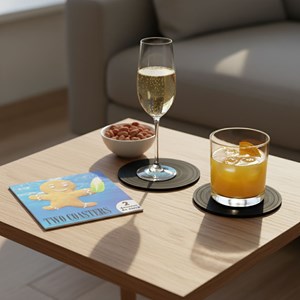 Set de 2 dessous de verre  bleu