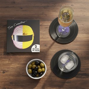 Set de 2 dessous de verre  violet