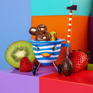 Coquetier design  bleu