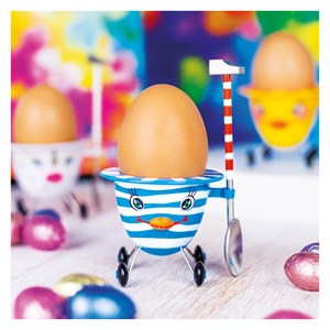 Coquetier design  bleu