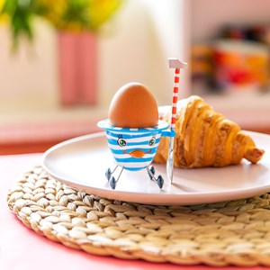 Coquetier design  bleu