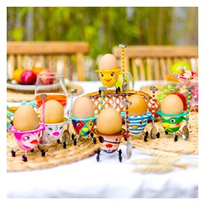 Coquetier design  multicolore