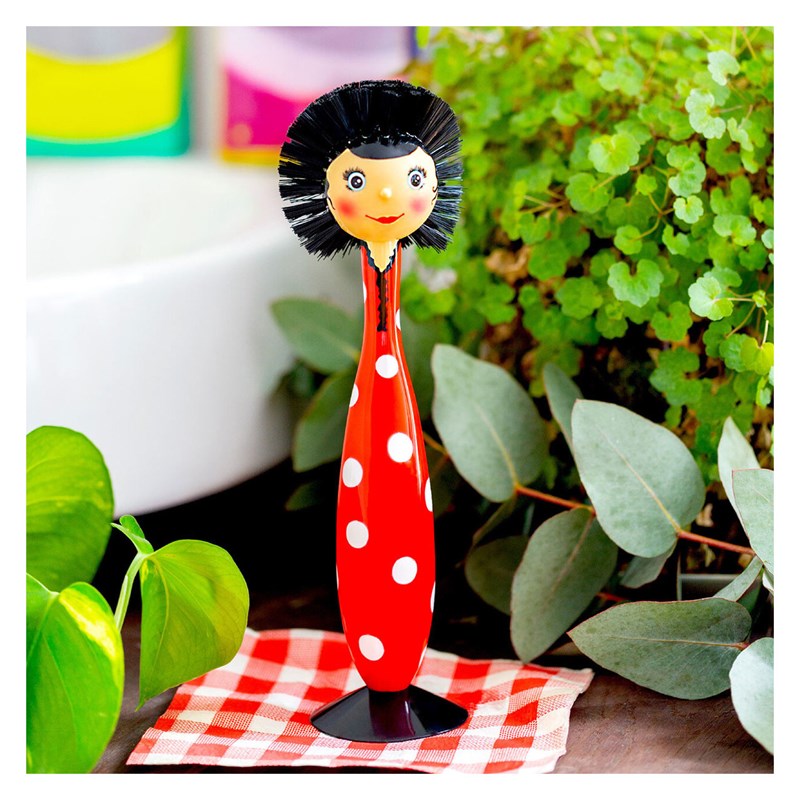 Brosse à vaisselle rouge