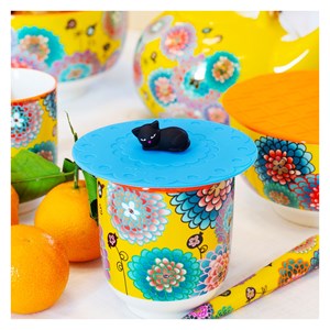 Couvercle silicone pour mug  bleu