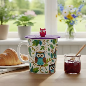 Couvercle silicone pour mug  multicolore