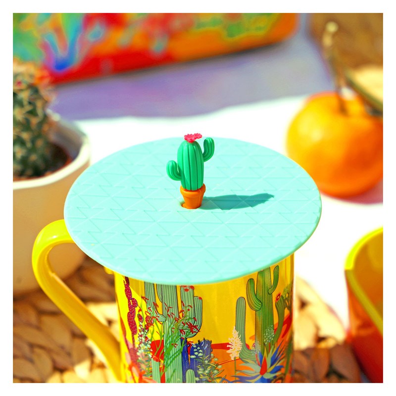 Couvercle silicone pour mug jaune