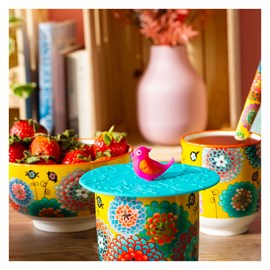 Couvercle silicone pour mug  bleu