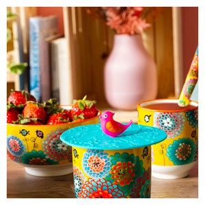 Couvercle silicone pour mug  bleu