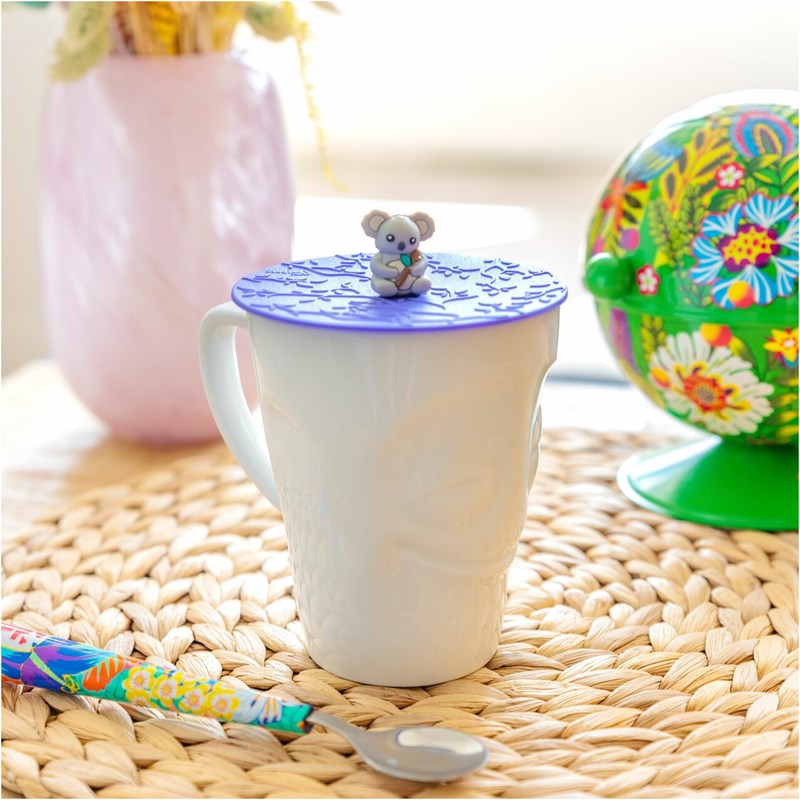 Couvercle silicone pour mug gris