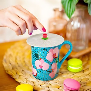Couvercle silicone pour mug  multicolore