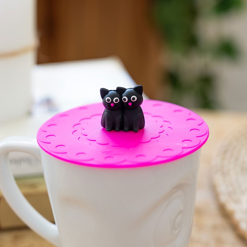 Couvercle silicone pour mug duo cat