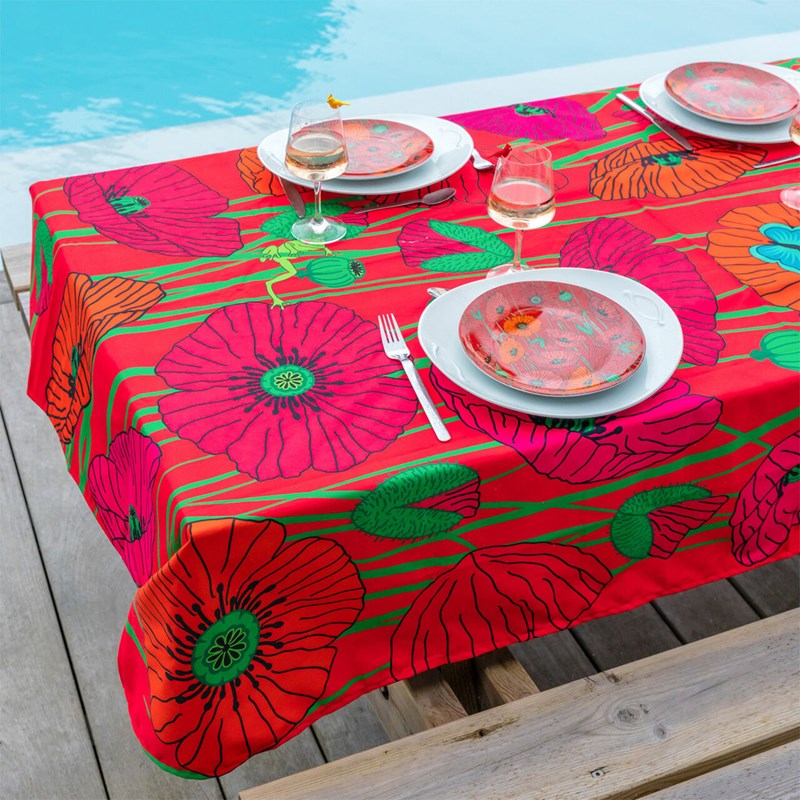 Nappe rectangulaire rouge
