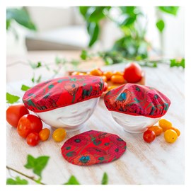 Set de 3 couvre bols  rouge