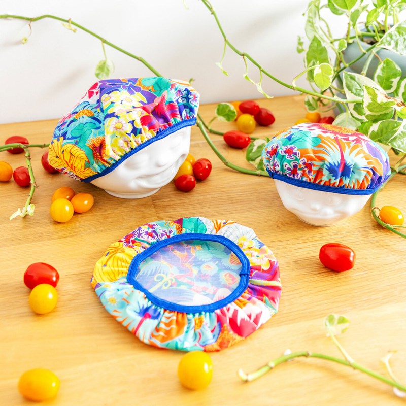 Set de 3 couvre bols bleu