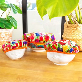 Set de 3 couvre bols  multicolore