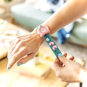 Montre slap  bleu turquoise