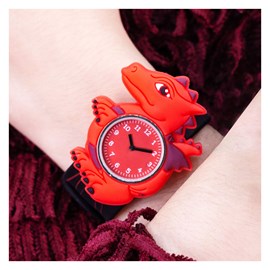 Montre slap  dragon rouge