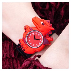 Montre slap  dragon rouge