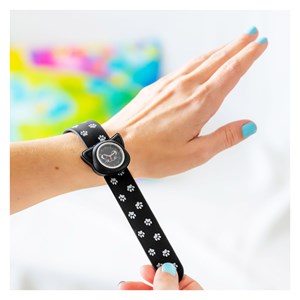 Montre slap  black cat head