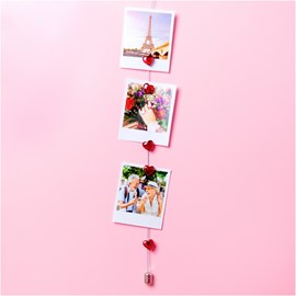 Câble porte photos et magnets  cœur