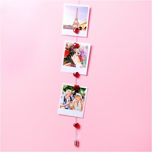 Câble porte photos et magnets  cœur
