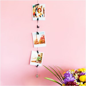 Câble porte photos et magnets  chat noir