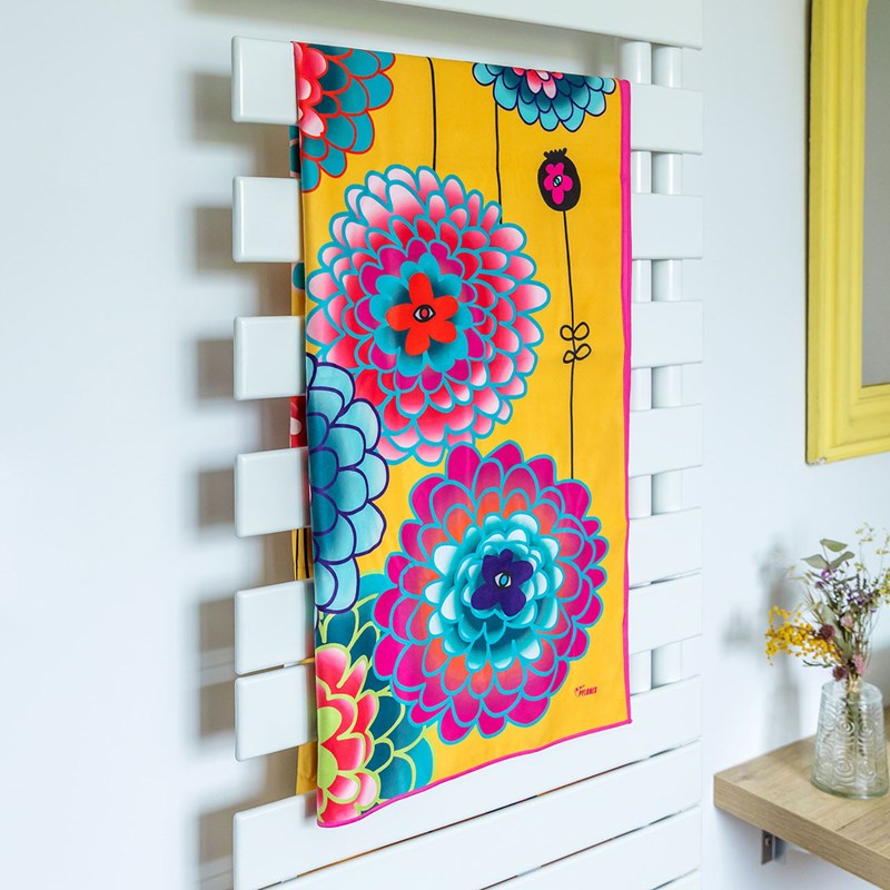 Serviette microfibre jaune