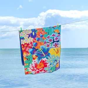 Serviette microfibre  bleu