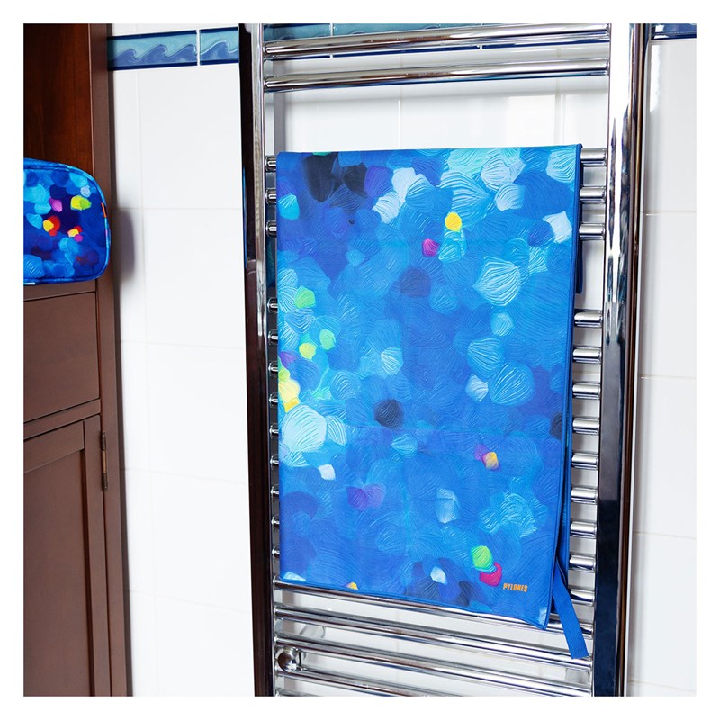 Serviette microfibre bleu