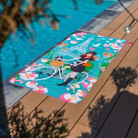 Serviette microfibre  bleu 2