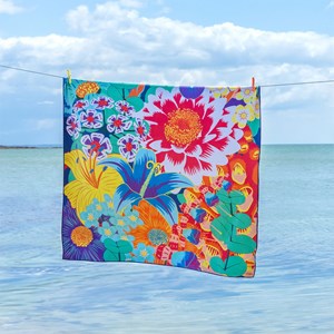 Serviette microfibre  bleu