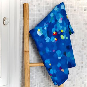 Serviette microfibre  bleu