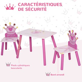 Ensemble table et chaises enfant design
