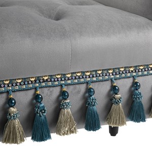 Banc banquette capitonnée design revêtement velours