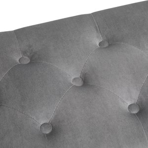 Banc banquette capitonnée design revêtement velours