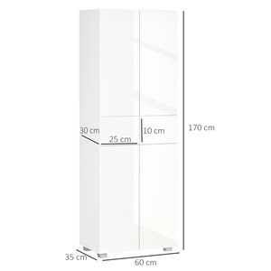 Buffet haut de cuisine blanc laqué style contemporain