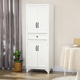 Buffet haut armoire de cuisine 4 portes hauteur 170 cm blanc