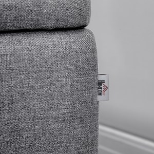 Banc coffre de rangement piètement acier noir tissu