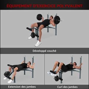 Banc de musculation fitness complet