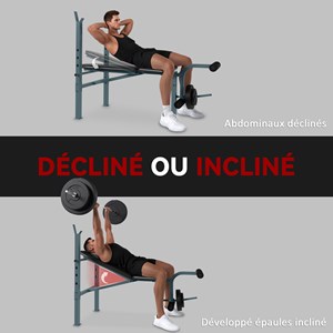 Banc de musculation fitness complet