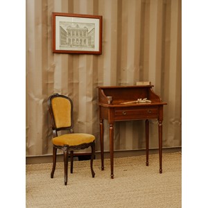 Coiffeuse en bois et son fauteuil en velours n°192