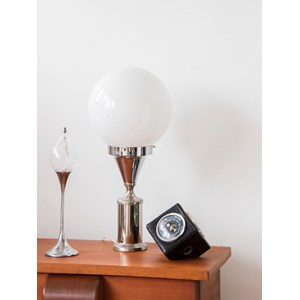 Grande lampe en métal et verre n°509