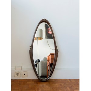 Grand miroir en teck massif n°844