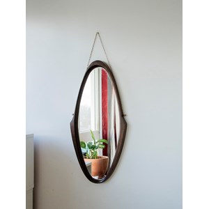 Grand miroir en teck massif n°844