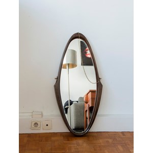 Grand miroir en teck massif n°844